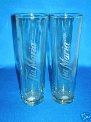 GLASSWARE AS SHOWN~SET OF 2 TIA MARIA BAR GLASSES