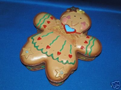 CHRISTMAS DECORATION AS SHOWN GINGERBREAD TRINKET BOX