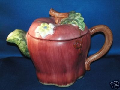 DECORATIVE TEA POT APPLE FRUIT