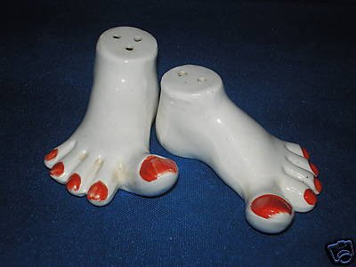 VINTAGE FEET SALT AND PEPPER SHAKERS SETS