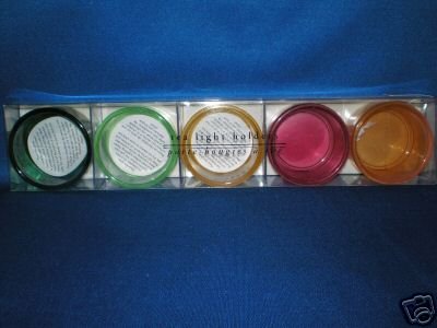 PIER 1 IMPORTS COLORFUL TEA LIGHT CANDLE HOLDERS NIB