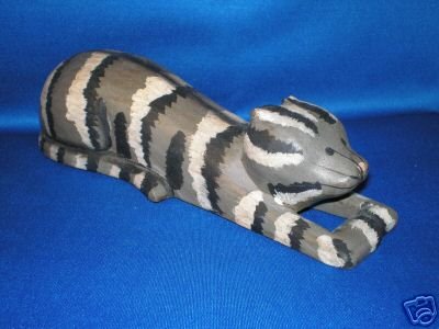 KAT'S CATS! WOODEN LAZY STRETCHING KITTY CAT