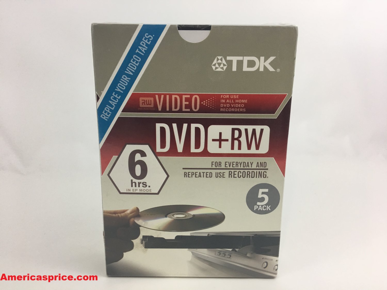 TDK DVD-RW 2X 4.7GB - GO 5 Pack Rewriteable DVD - 993390
