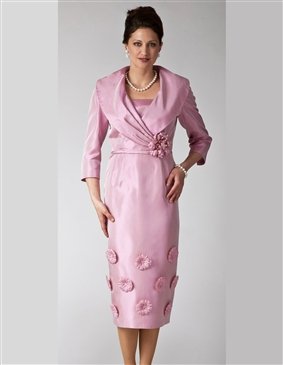 Woman's Size 4 Lily & Taylor #9083 Flower Applique Border Dress