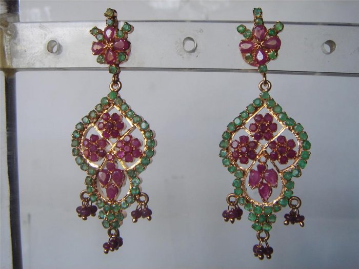 fine cz India Handmade twotone bangle bracelet jewelery