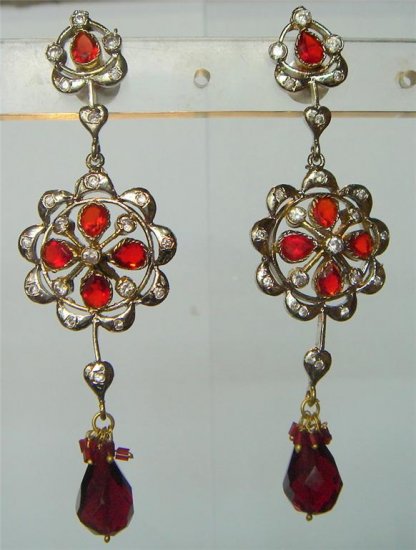sz 4 cz Indian traditional Handmade twotone bangle bracelet jewelery
