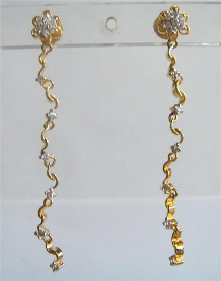 red matching antique style cz dangler earing jewelery