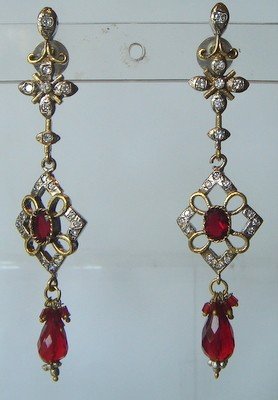 peridot green matching antique style cz dangler earing jewelery