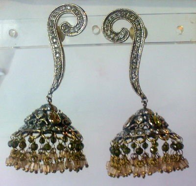 green matching antique style cz chandelier earing jewelery