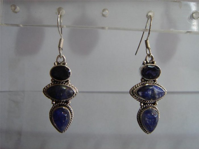 black matching antique style cz dangler earing jewelery