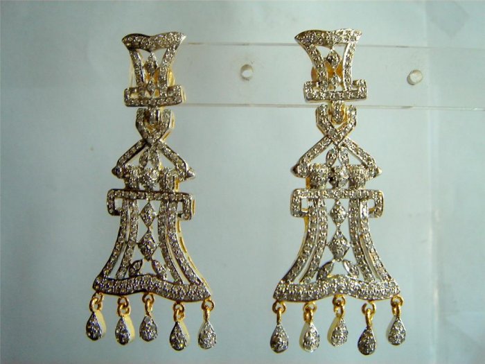 black matching antique style chandelier dangler earing jewelery