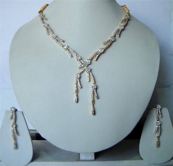yellow matching antique style cz dangler earing jewelery