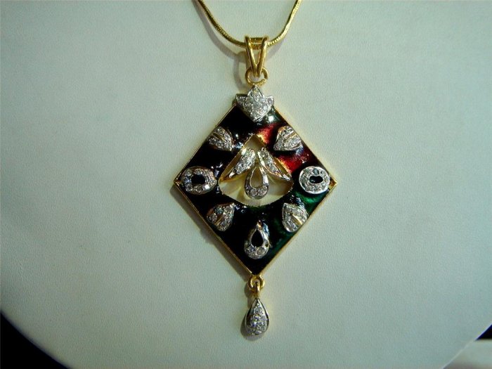 handmade fine cz necklace earing jewelery gold platted