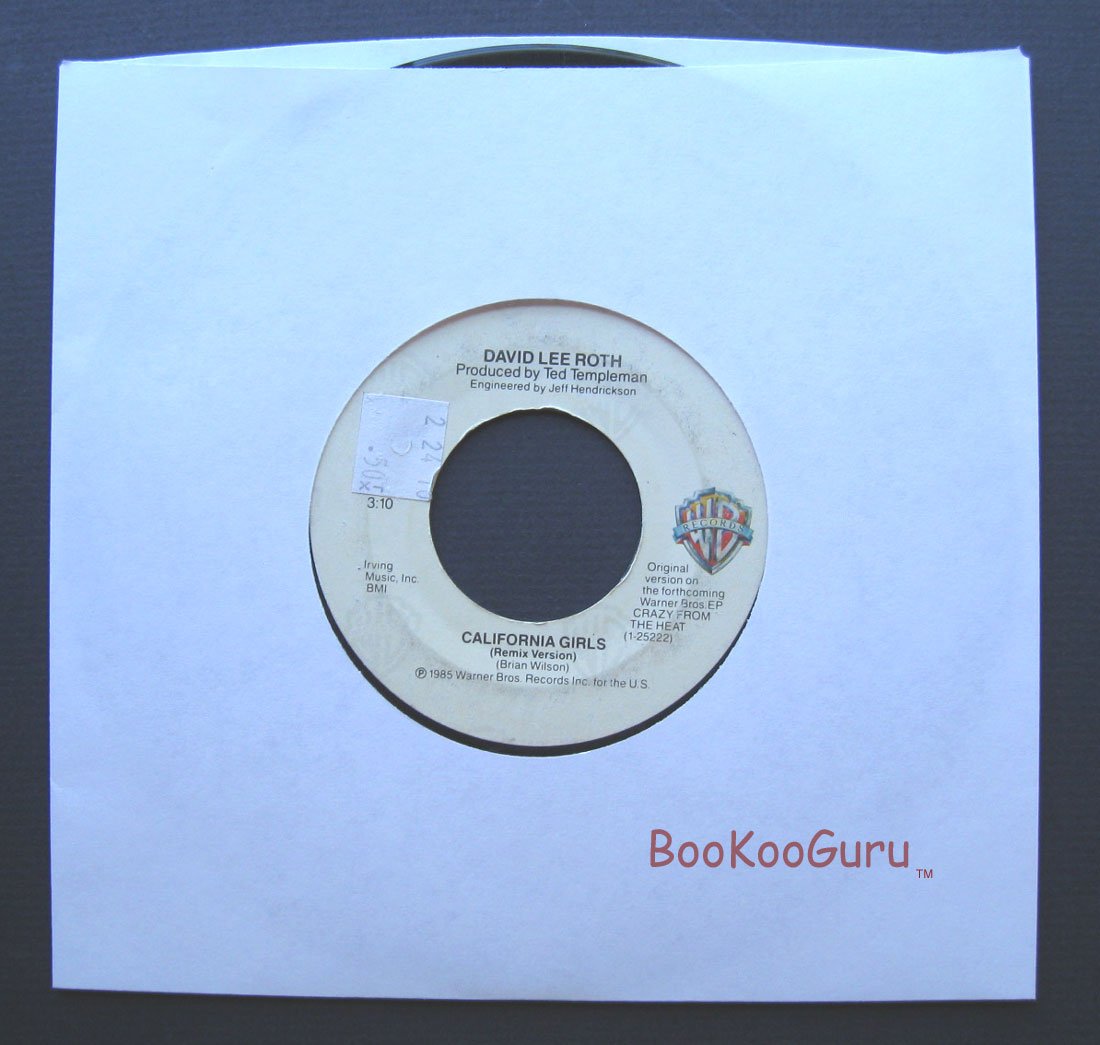 David Lee Roth,WB 45 RPM, California Girls, (Remix), 45 Record
