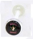 14 GAUGE LOGO BAD WORD " WACKY TOBACKY " POT LEAF CLEAR FLEXI TONGUE RING BARBELL BODY JEWELRY