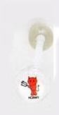 14 GAUGE BAD WORD LOGO " HORNY RED DEVIL " CLEAR FLEXI TONGUE RING BARBELL BODY JEWELRY