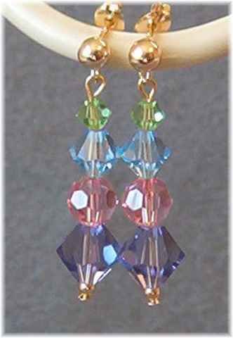 Springtime in Crystal - Swarovski Crystal Earrings in Pastels