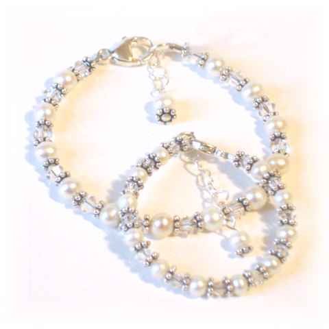 Matching Mother & Baby Freshwater Pearl Bracelets