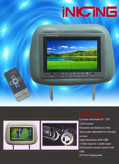 Car Headrest LCD Monitor CM01-01