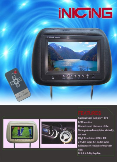 Car Headrest LCD Monitor CM01-04.