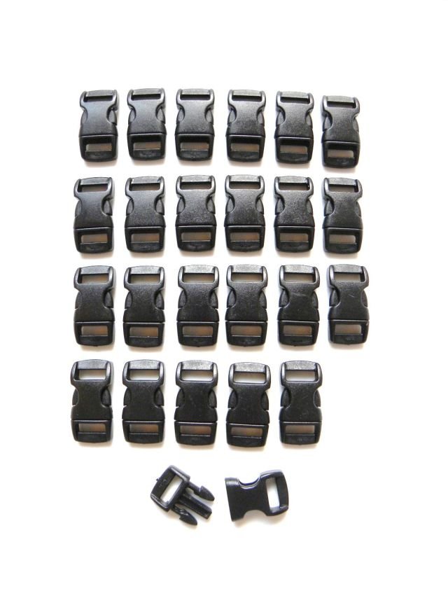25 3/8" Black Side Release Buckles