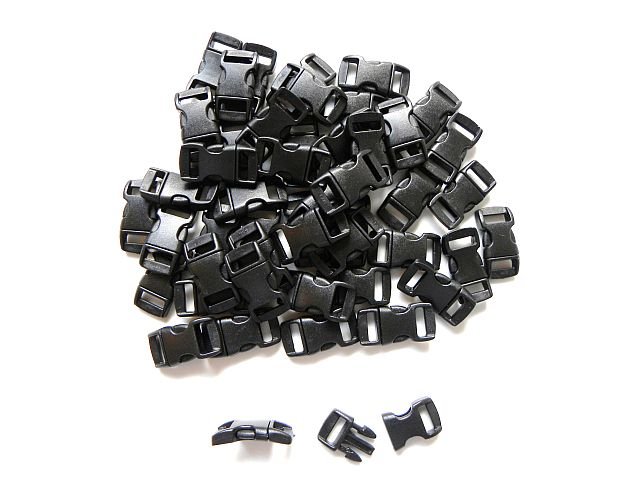 500 3/8" Black Side Release Buckles
