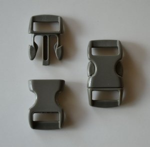 10 3/8" Gray Brown Side Release Buckles
