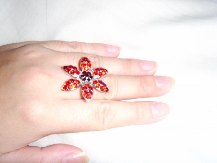 not too oversized flower ring