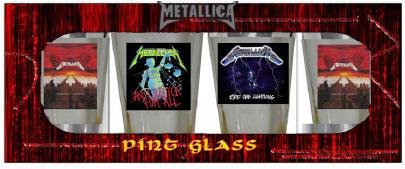 Metallica Logo Pub Glasses