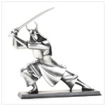 Pewter Color Samurai on Base