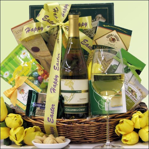 Columbia Crest Chardonnay: Easter Gourmet Wine Gift Basket