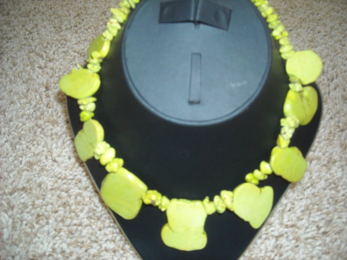 Chunky Green Turquoise necklace.