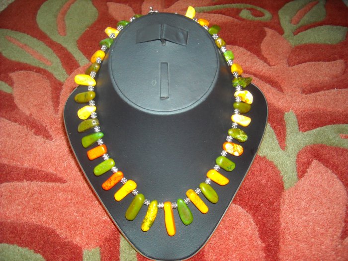 Malachite and Unakite necklace