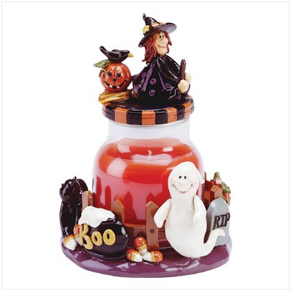 Witch Topped Candle Jar