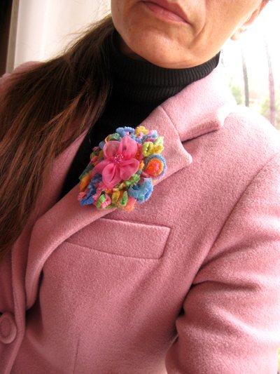 Pink Tones Romantic Brooch
