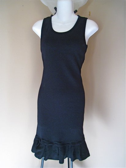 NWOT Black Ruffle Hem Dress Small FREE SHIPPING