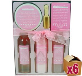 6 x 6 Piece Victorian Rose Bath Set