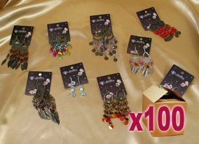 100 x Assorted Fashion Earrings