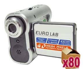80 x Eurolab 4.0MP Digital Video Camera - 4X Digital Zoom