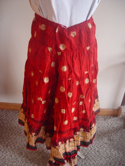 Red Fabric for Skirt
