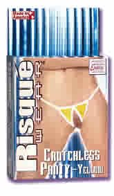Crotchless Panty Yellow Panties