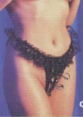 Playtime - Black and Gold Lame Panties