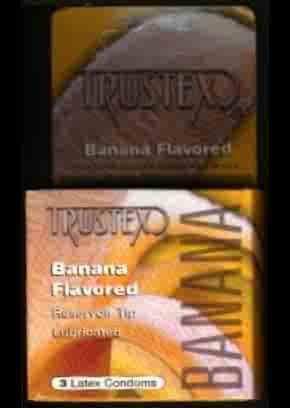 Trustex Condoms - Banana Flavored 3pk Condoms