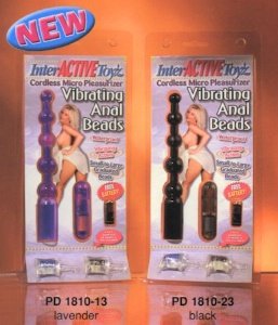 Vibrating Anal Beads Waterproof - Black
