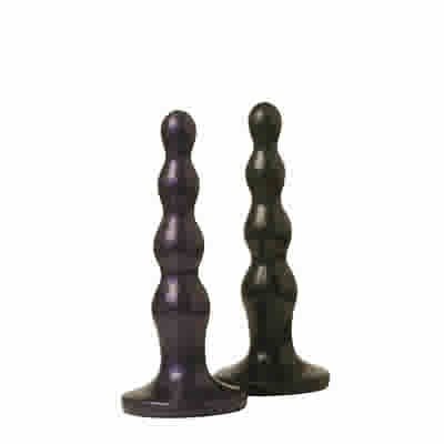Ripple Small Metallic Black Butt Plug