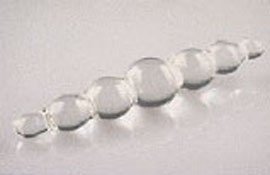 Graduate Hand Blown Massage Wand Clear Pyrex Glass Dildo