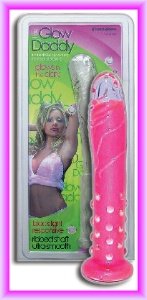 Glow Daddy Studded 10" Glass Dildo