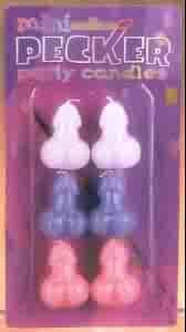 Mini Pecker Party Candles 6PC