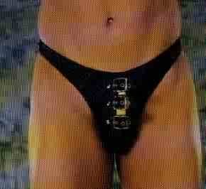 Leather Thong with Front Buckle