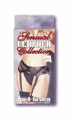 Sensual Leather Collection Peek-A-Boo Garter